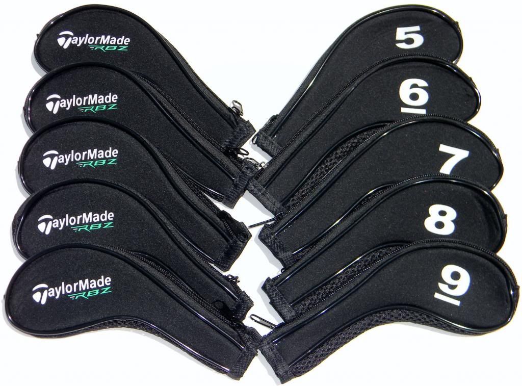 10 Zipper TaylorMade RBZ Iron Covers Black Numbered Golf Headcovers eBay